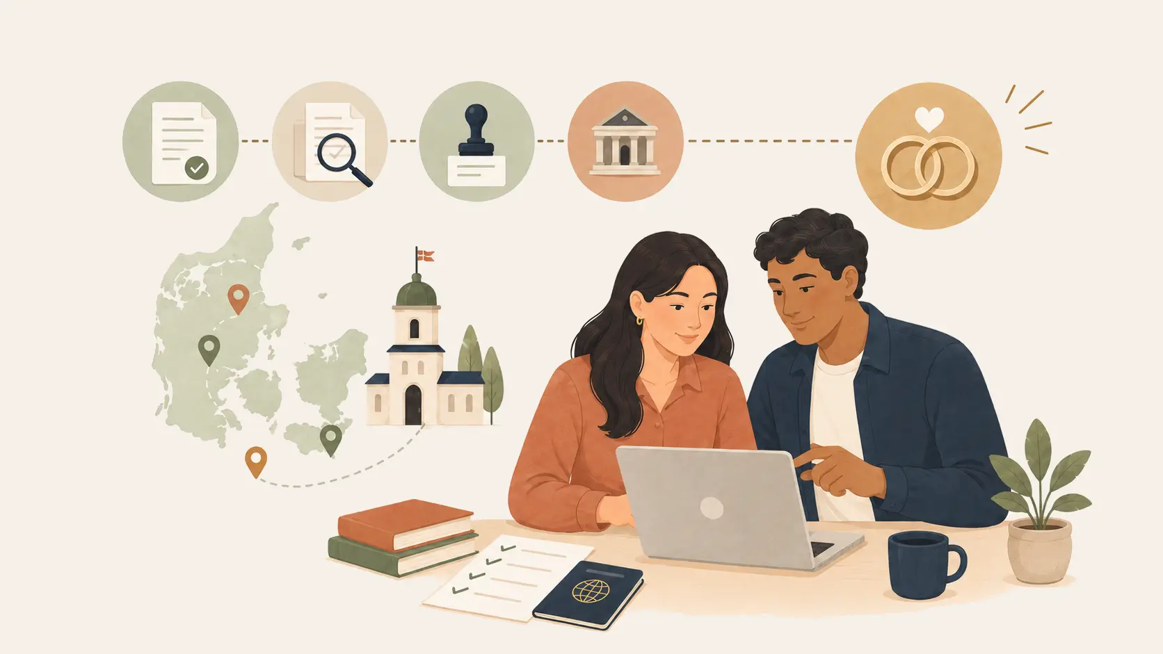 Documents prepared for approval and wedding date